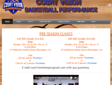 Tablet Screenshot of courtvisionhoops.com